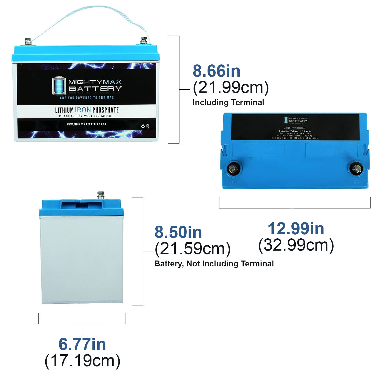 Mighty Max Battery Mighty Max 12V 100Ah Lithium Battery replaces Masterly Solar Generator MSL04-10A