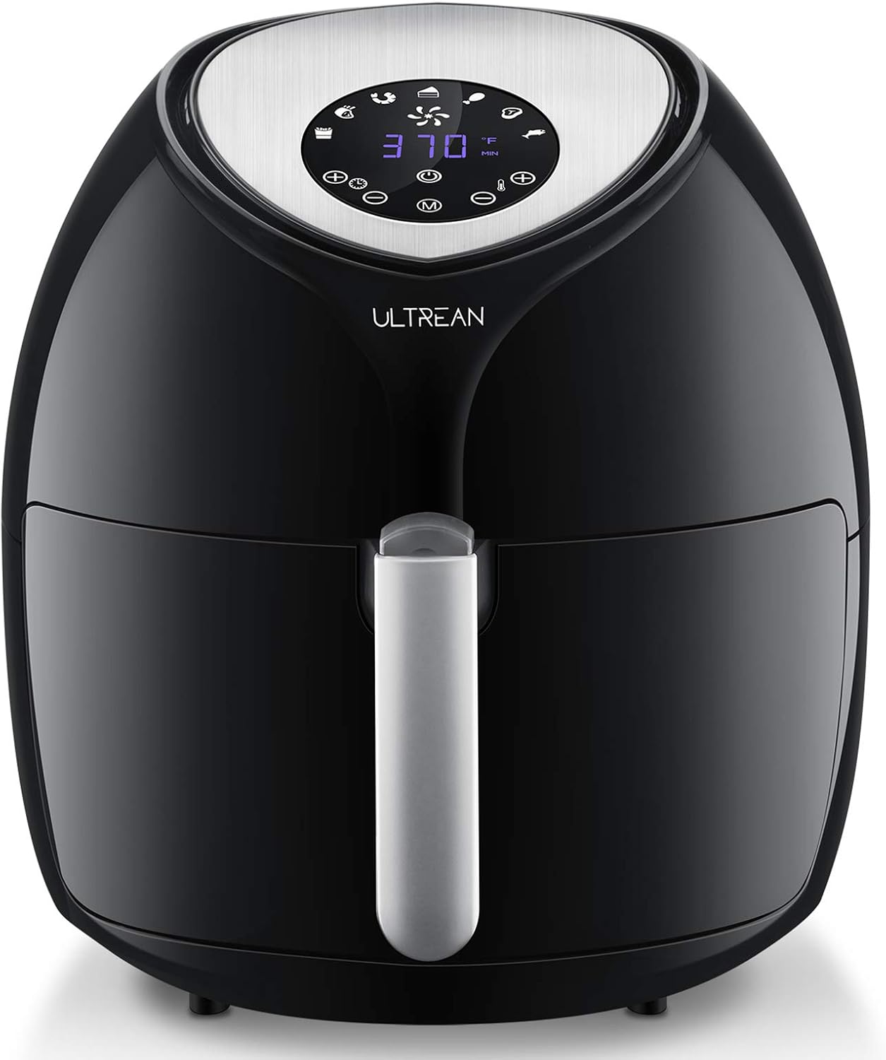Ultrean 6 Quart Air Fryer, Large Family Size Electric Hot Air Fryer XL Oven Oilless Cooker with 7 Presets, LCD Digital Touch Screen and Nonstick Detachable Basket,UL Certified,1700W (Black) Pack of 2