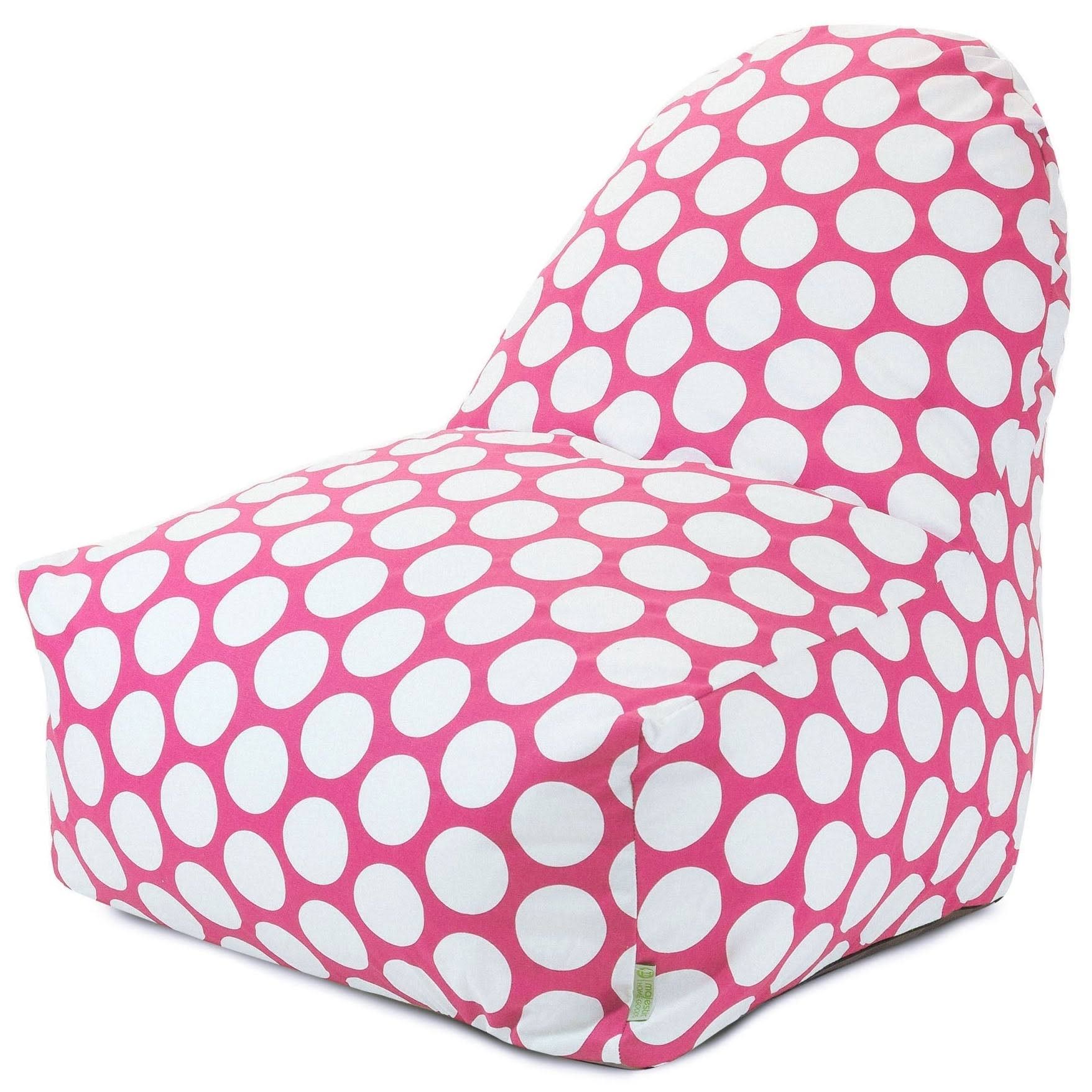 Majestic Home Goods Black Large Polka Dot Kick-it Chair