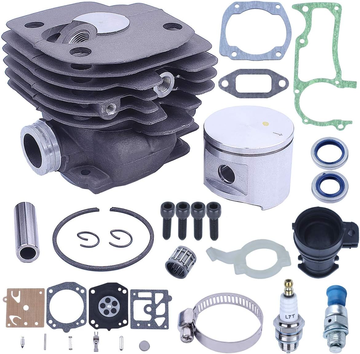 Adefol 52mm Cylinder Piston Kit for Husqvarna 372XP 371 365 362 375K Big Bore Chainsaw Replace Parts 503 93 93 72 Pack of 2