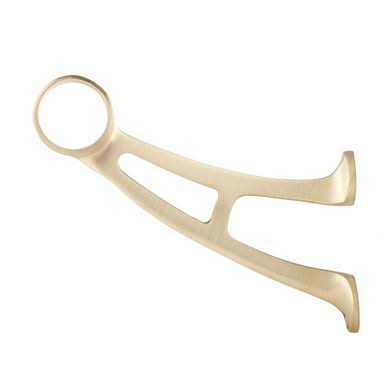 KegWorks Bar Mount Foot Rail Bracket - Satin Brushed Brass - 1.5x22 OD