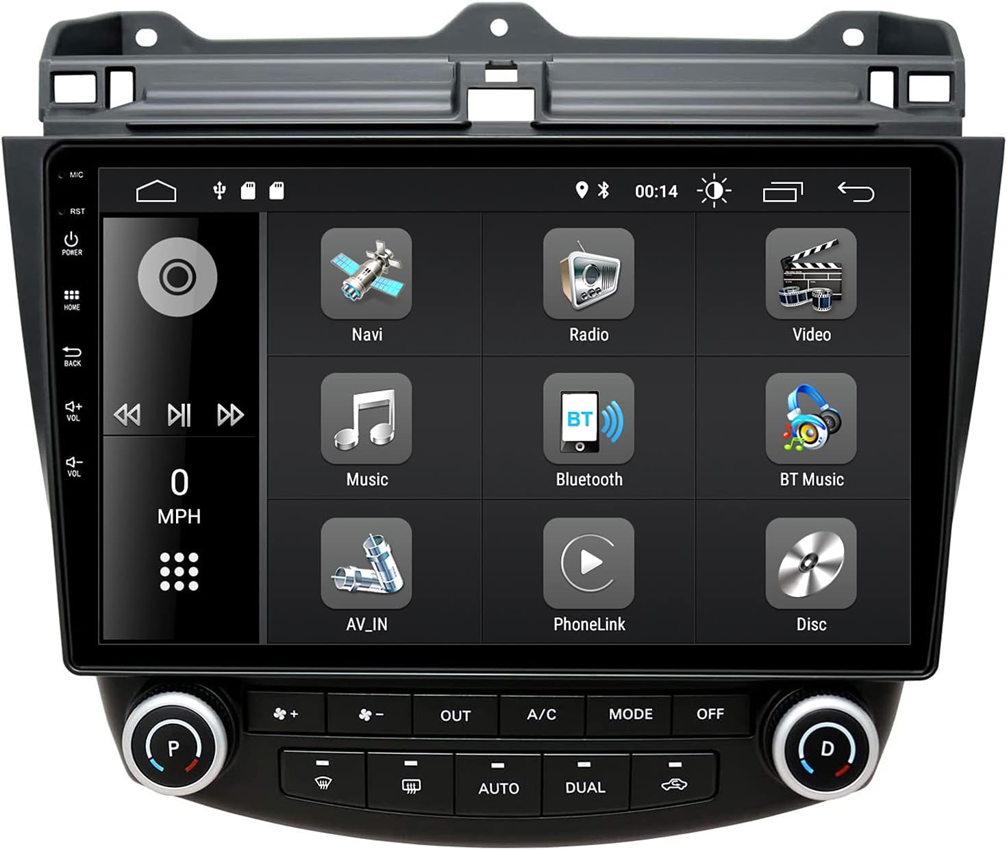 SWTNVIN Android 10.0 Car Radio Fits for Honda Accord 7 2003-2007,Car Auto Play with 10.1 Inch IPS Touch Screen Head Unit Multimedia Player with Bluetooth WiFi Full RCA DVR TPMS