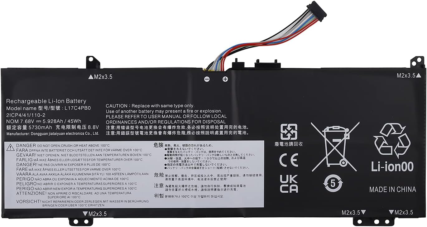 Duotipa Battery L17C4PB0 Compatible with Ideapad Flex 6-14IKB 6-14ARR IdeaPad 530S-14ARR 530S-14IKB 530S-15IKB Yoga 530-14ARR 530-14IKB L17M4PB0 L17C4PB2 5B10Q16066 5B10Q16067 Pack of 2