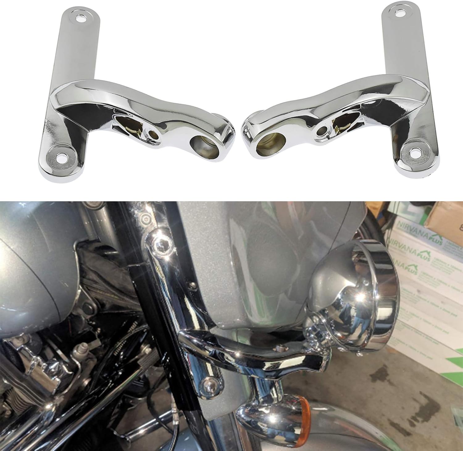 YHMTIVTU Motorcycle Auxiliary Lighting Brackets Turn Signals 4.5