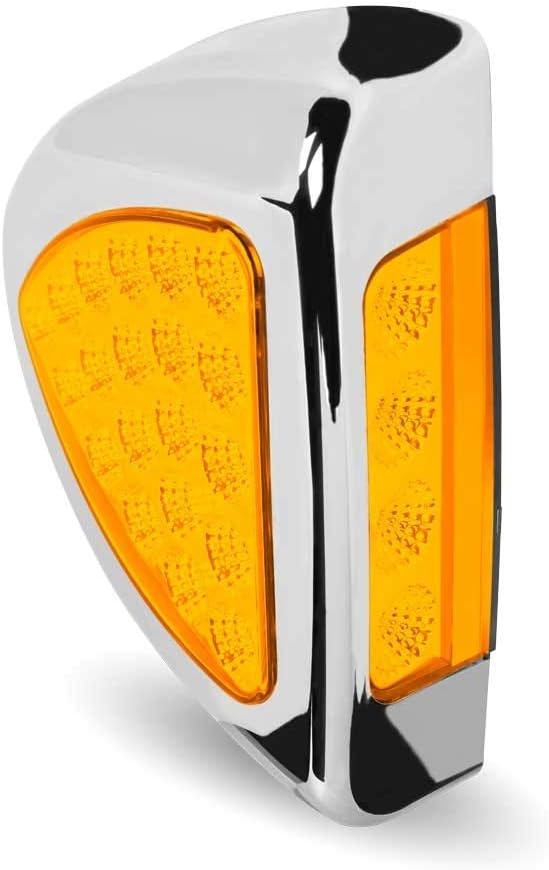 Trux Accessories TLED-PSH Peterbilt Side Headlight Marker/Turn Signal Light Set Triangle Amber LED (24 Diodes)