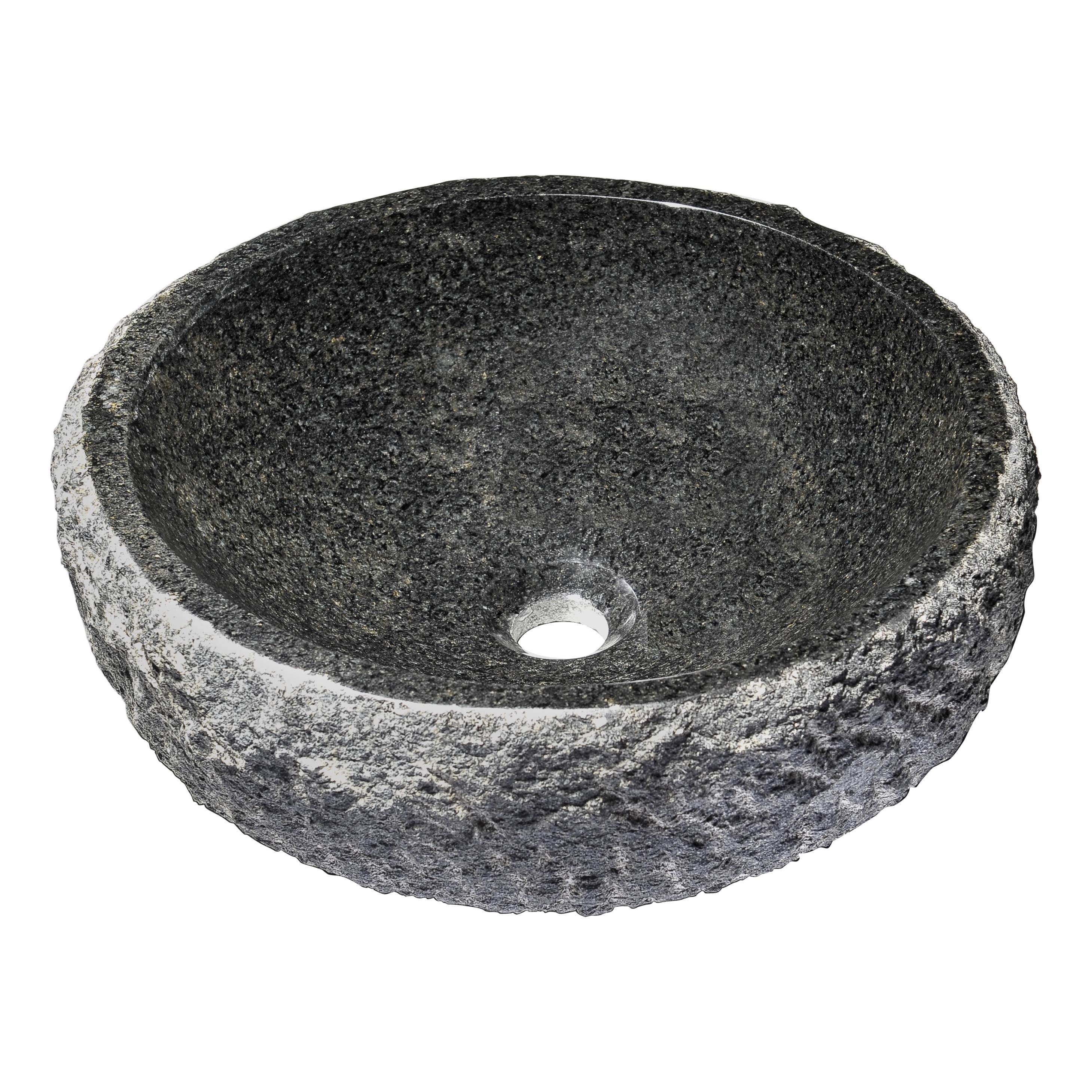 Anzzi LS-AZ144 Dragons Ash Vessel Sink in Mandy Black