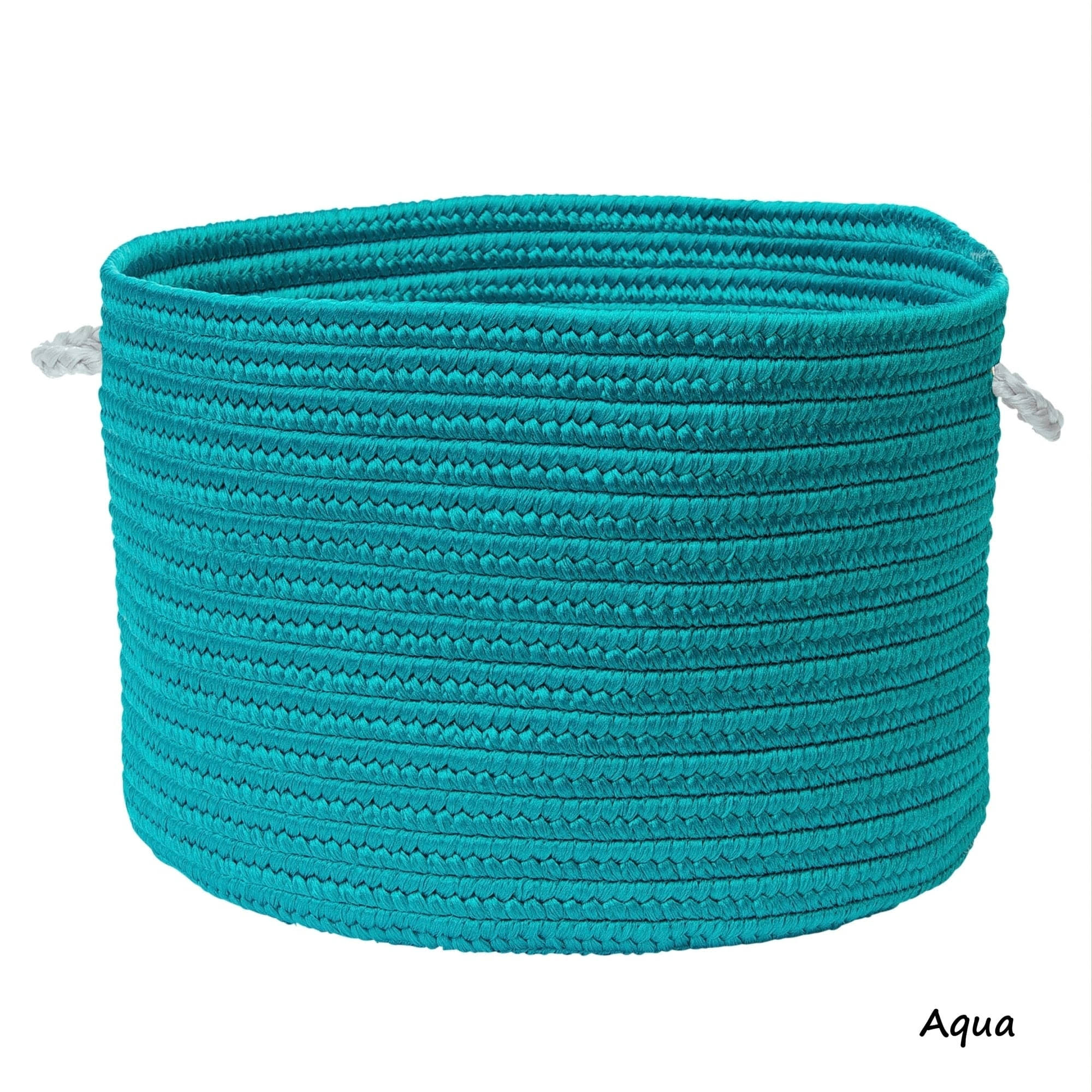 Kanter Simple-Solids Large Accent Handles Storage Basket - Aqua