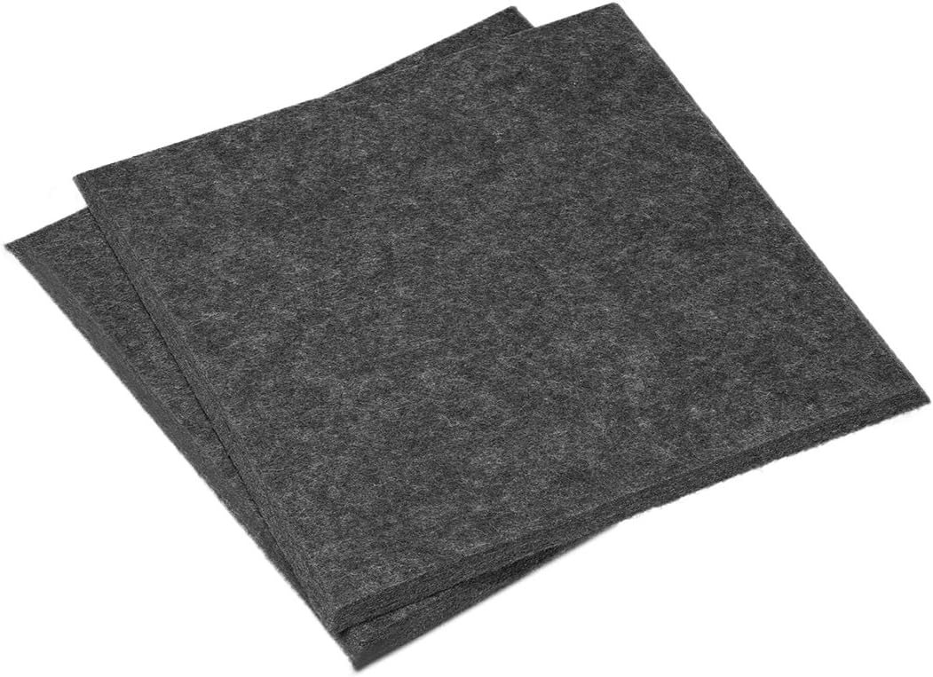uxcell Acoustic Absorption Panels Soundproofing Insulation Panel Tiles, 11.8x11.8x0.35 Inch, Polyester Fiber, Black, 2Pcs Pack of 2
