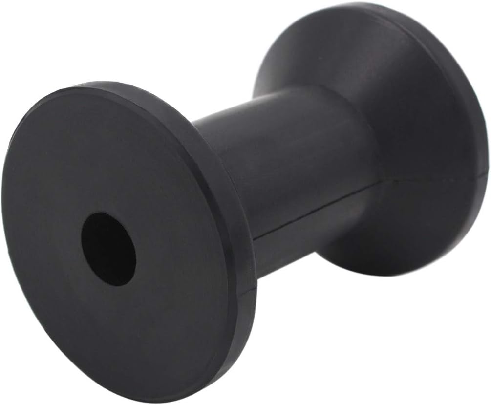 UANOFCN 4 Inch Width Boat Trailer Black Polyurethane Spool Roller - 5/8 Inch Hole Pack of 2