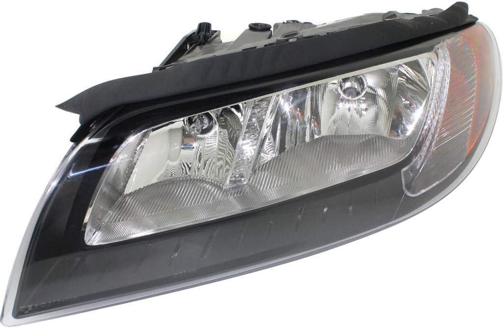 For Volvo S80 2007 Headlight Assembly Halogen Type Black Bezel Driver Side