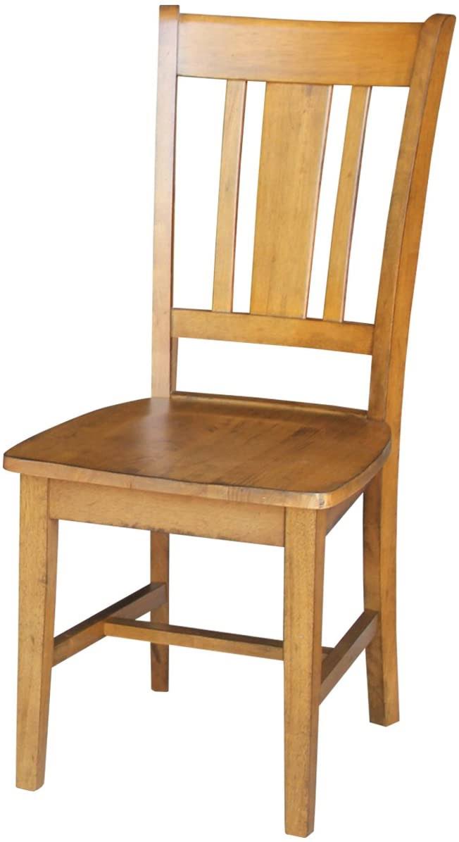 International Concepts San Remo Splatback Chair in Pecan (Set of 2)