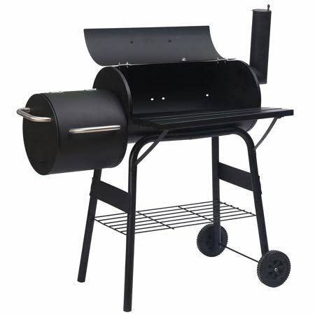 Skonyon Outdoor BBQ Grill Charcoal Barbecue Pit Patio Backyard Meat Cooker Smoker, Black