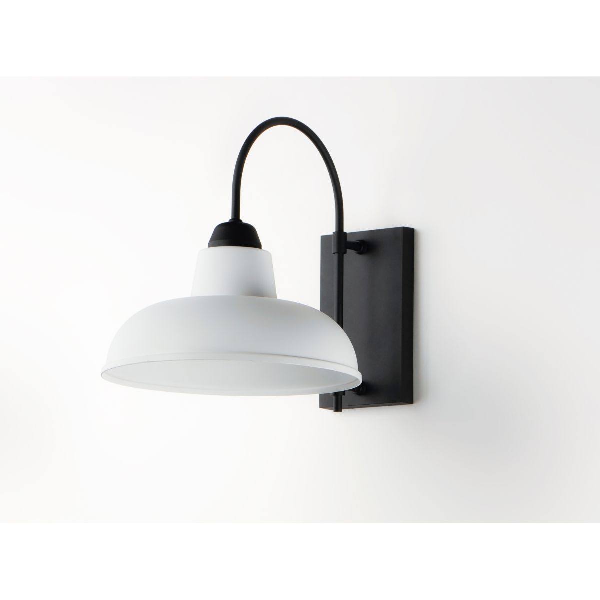 Maxim Industrial White Black 1 Light Outdoor Wall Sconce 10118WTBK