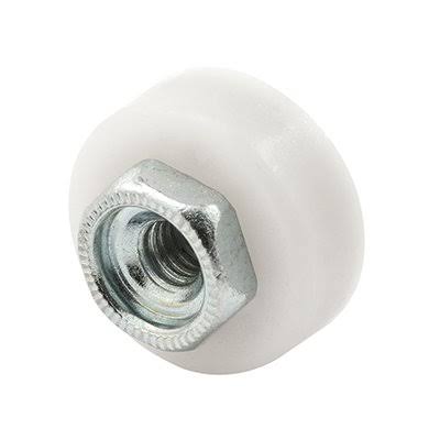 CRL M6065b 5/8 inch Nylon Ball Bearing Flat Edge Door Roller with Threaded Hex Hub Bulk - Pack of 100