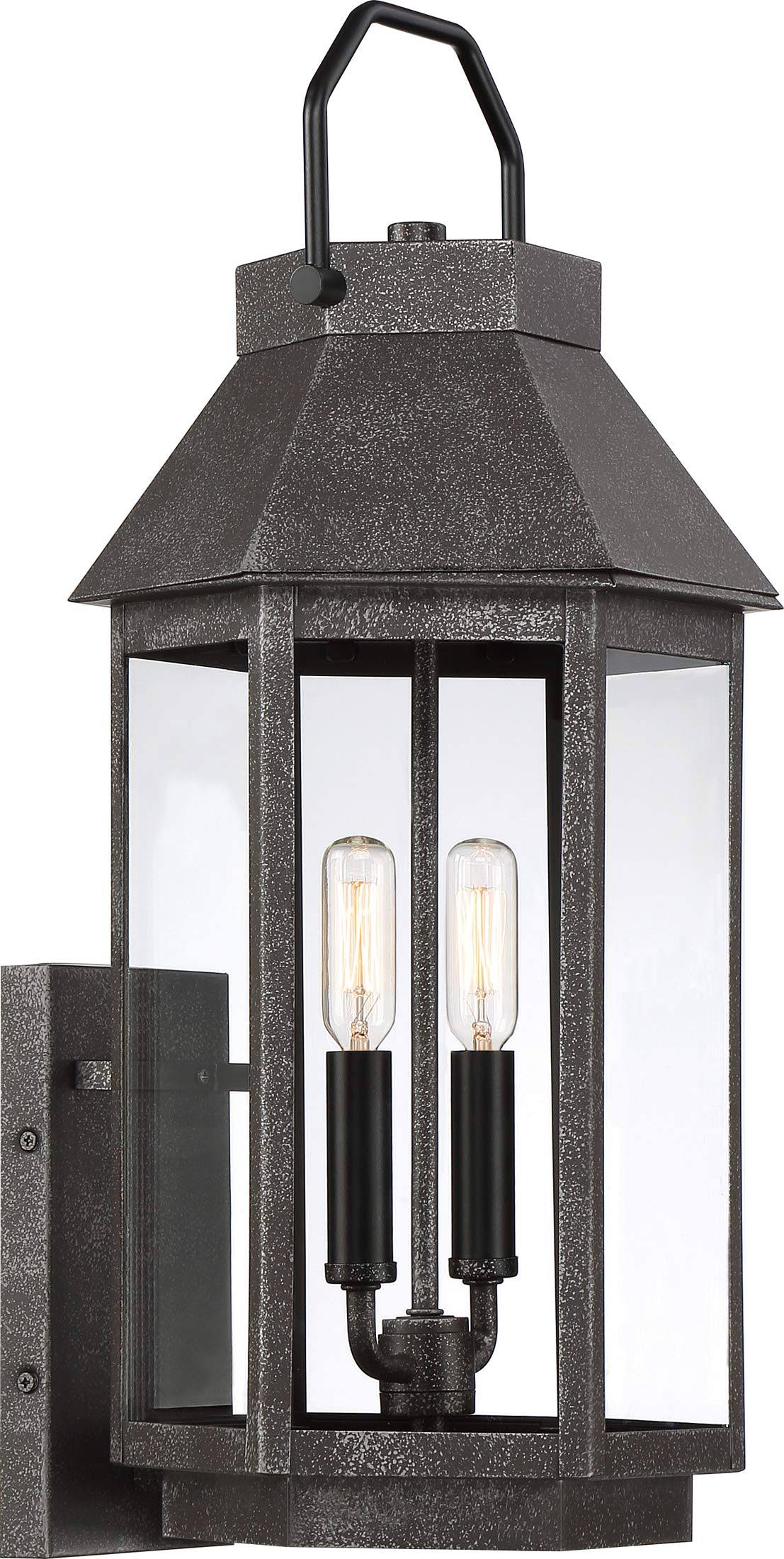 Quoizel Campbell Speckled Black 2-Light Outdoor Wall Lantern