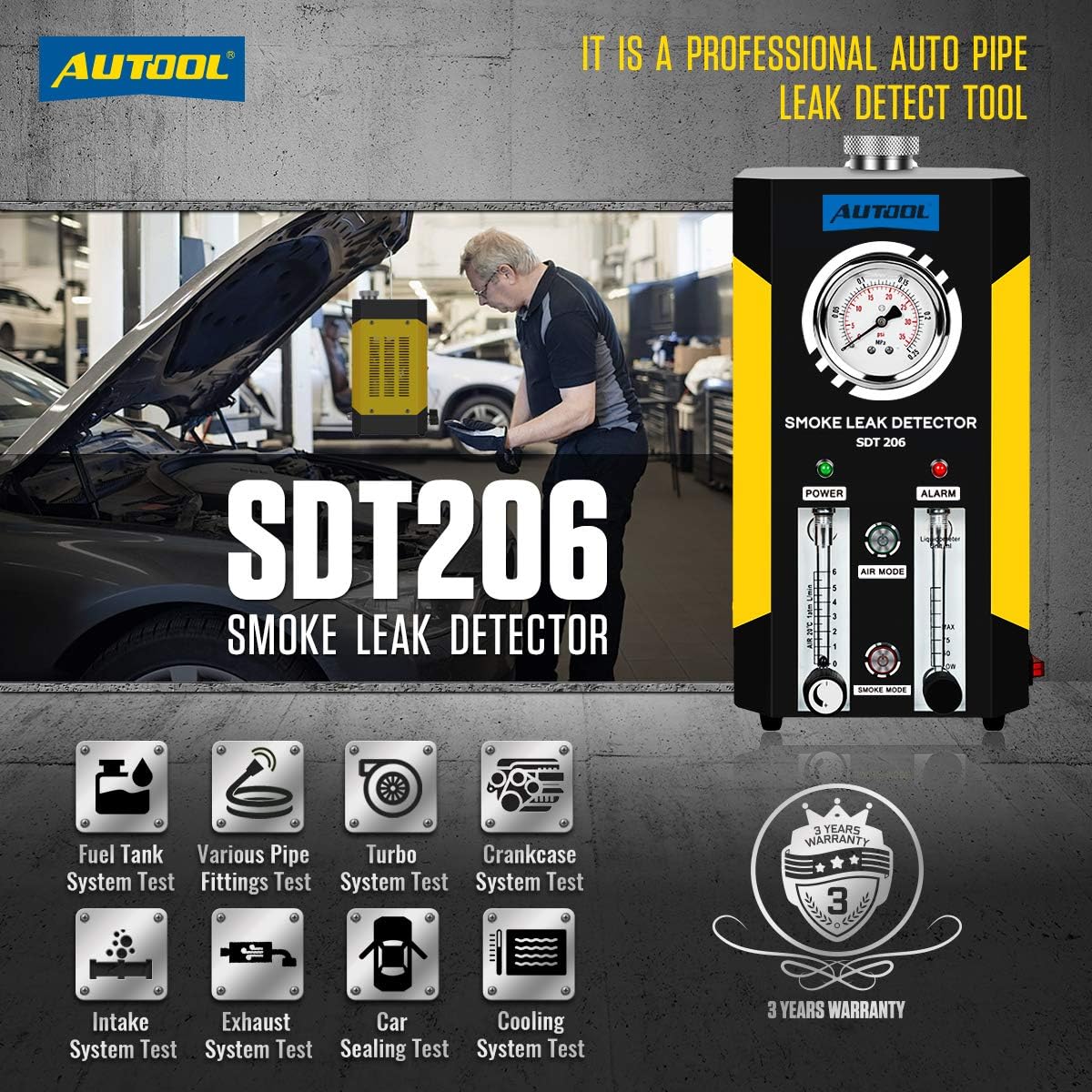 Automotive Smoke Leak Detector Tester EVAP Smoke Machine with Dual Mode