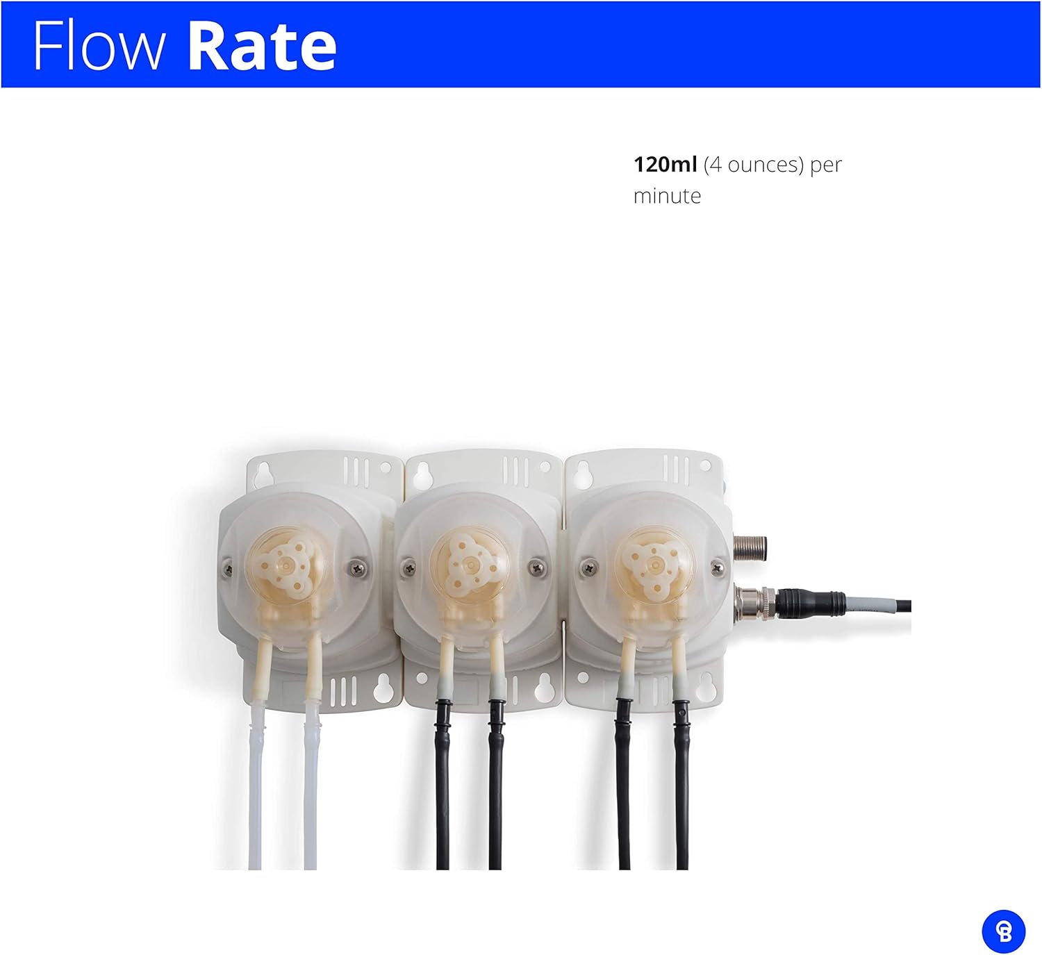 Bluelab PERIPODM3 Peripod M3 for Pro Controller, Dosing for pH and Nutrient, 3 Pumps with Accessories (Pro Controller Sold Separately), Tool for Hydroponic System and Indoor Plant Grow
