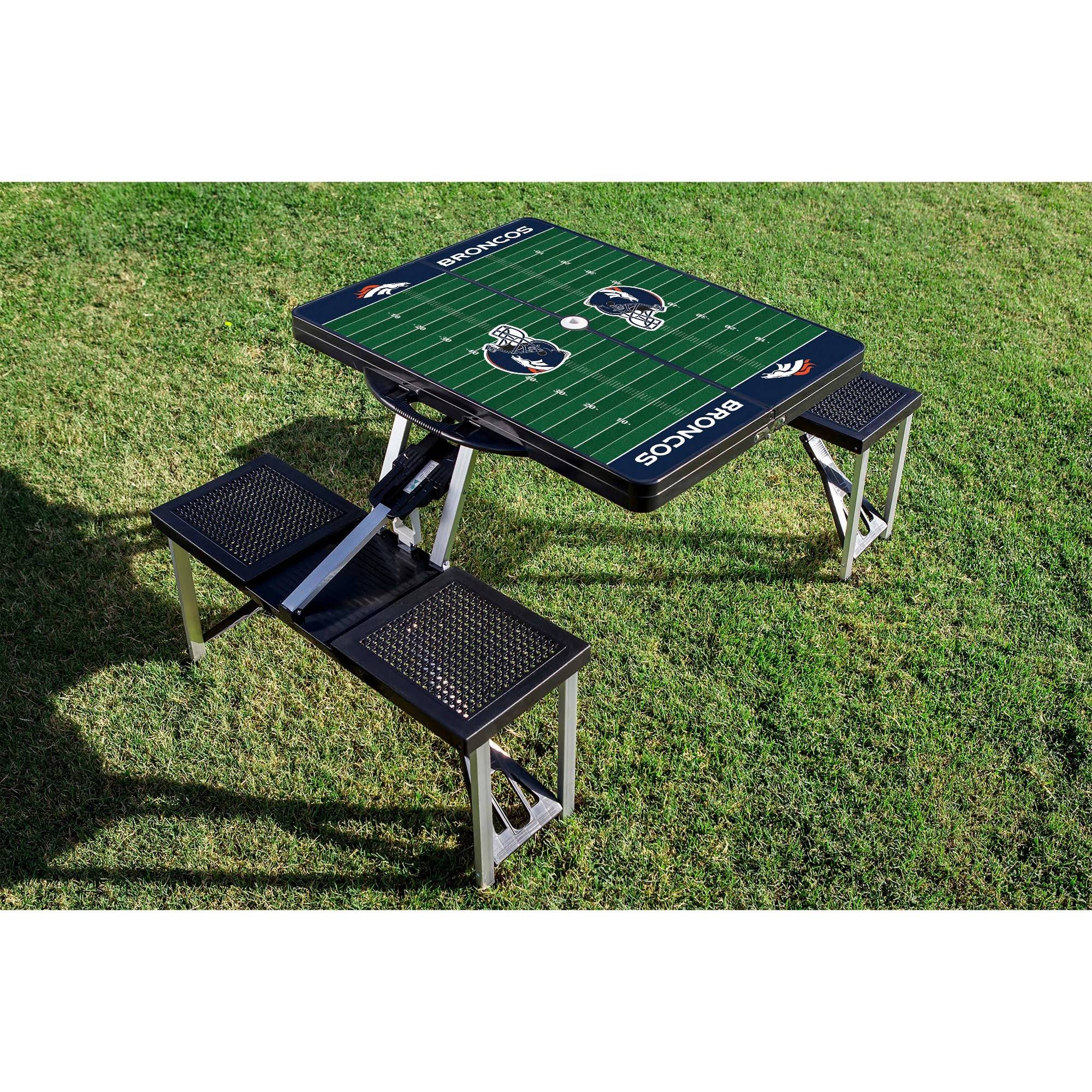 Denver Broncos Black Picnic Table