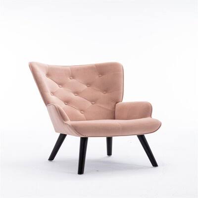 Accent Chair Mercer41 Fabric: Pink Velvet