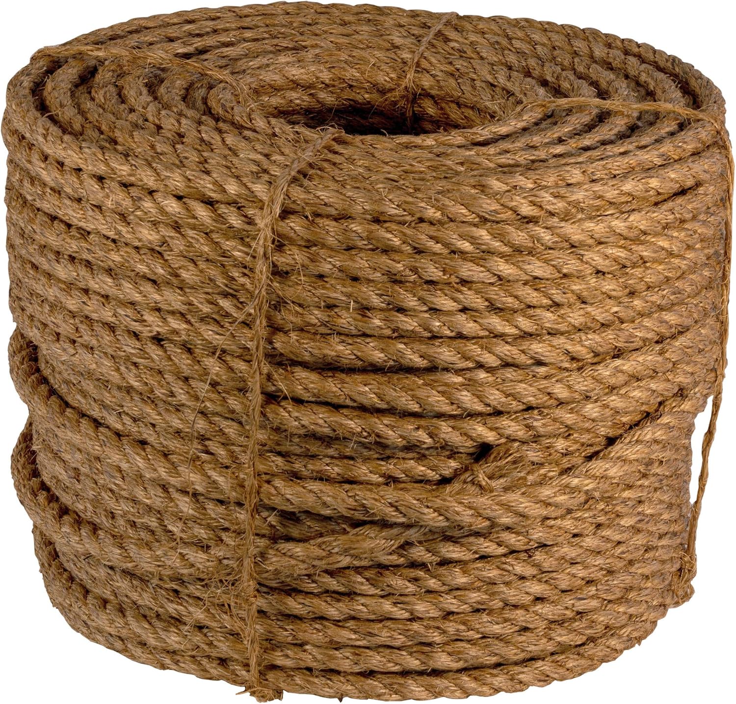 ATERET Twisted Manila Rope I 3 Strand Natural Fiber Rope I 1/4 inch x 600 feet I Multipurpose for Landscaping & DIY Projects Pack of 2