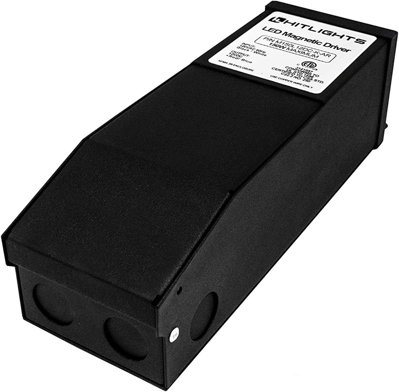 Magnitude LED Driver Dimmable Transformer, 100 Watt 110V AC-12V DC Transformer. Made in The USA. Compatible with Leviton for Constant Voltage LED Products
