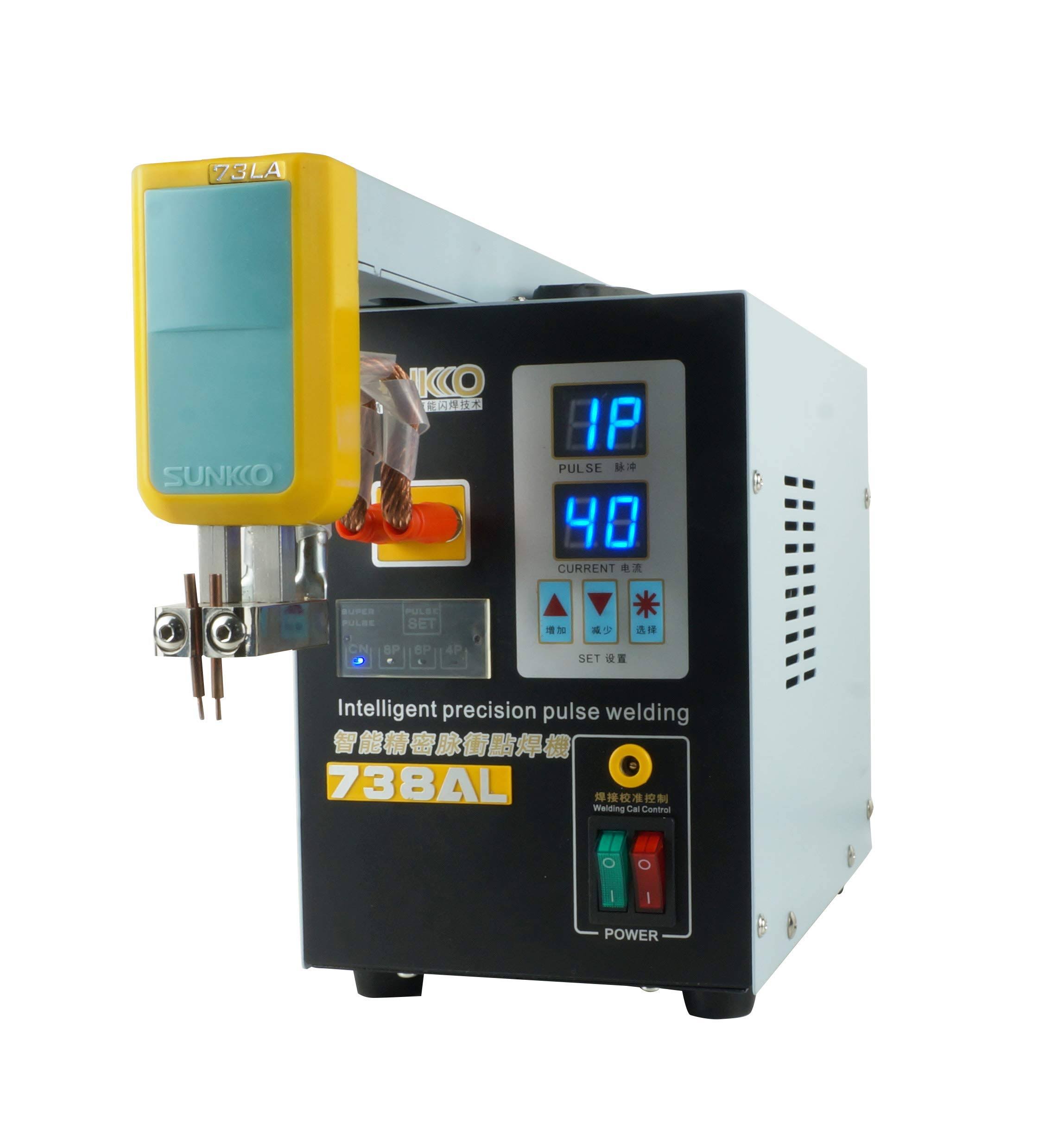 SUNKKO 738AL Battery Spot Welder Pulse Spot Welding Machine for 18650 Lithium Batteries Battery Pack Building with Moveable Weld