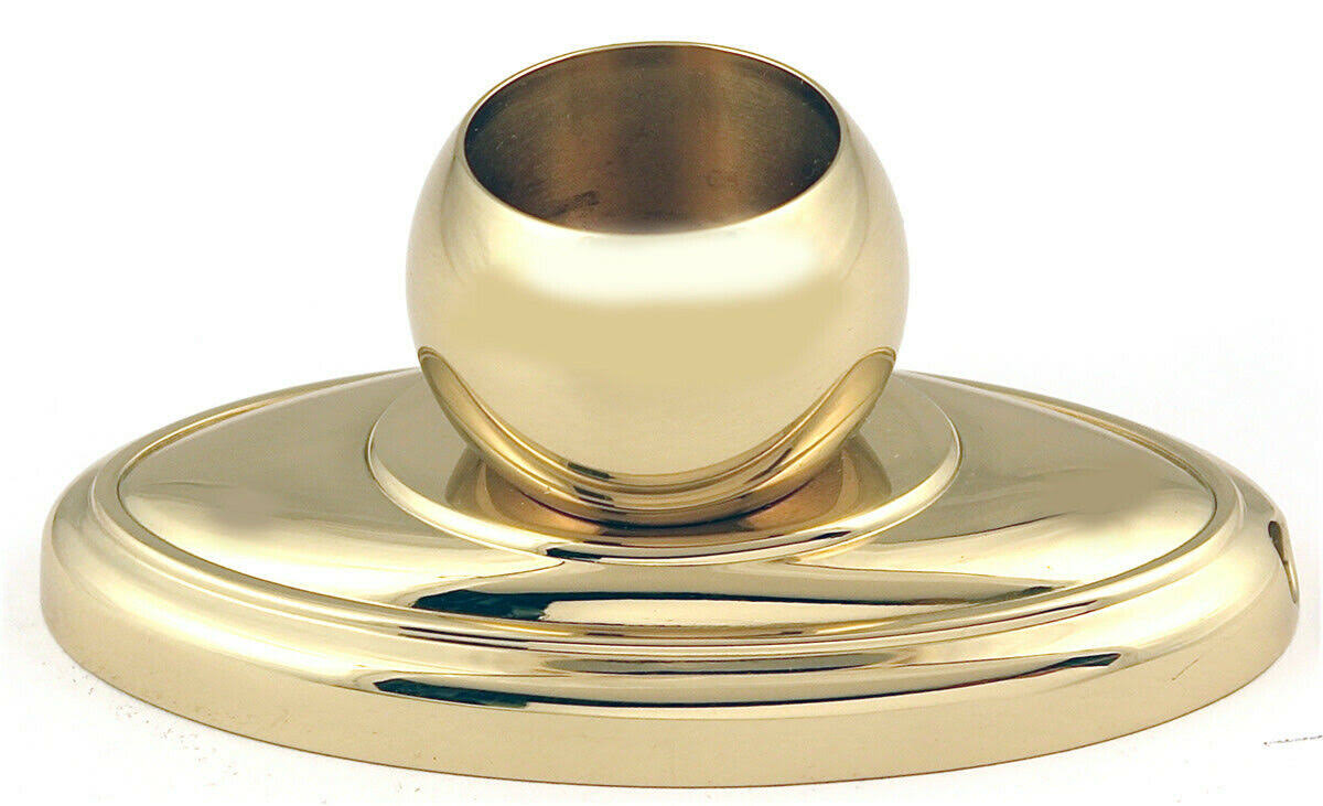 Alno A8046 Classic Traditional Shower Rod Mounting Bracket Set - Unlacquered Brass