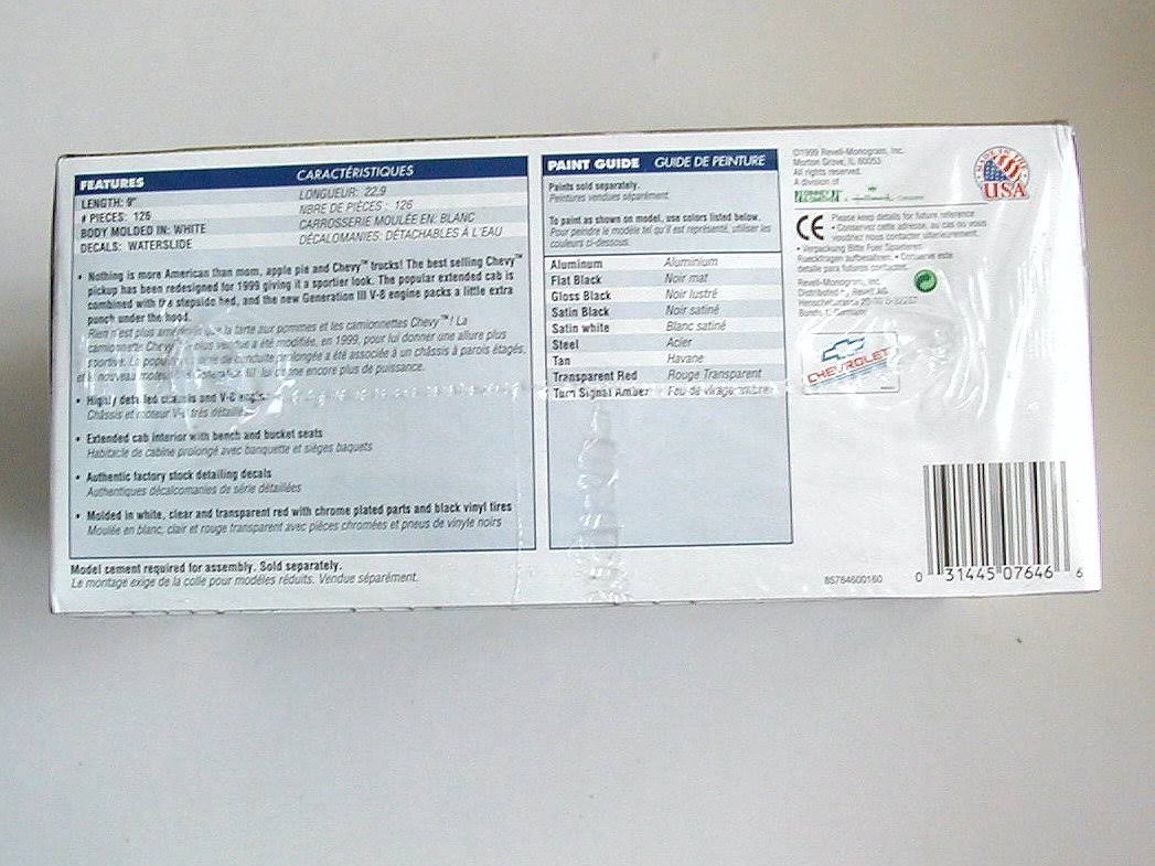 Factory Sealed Revell &99 Silverado CK Chevy Pickup Truck #85-7646