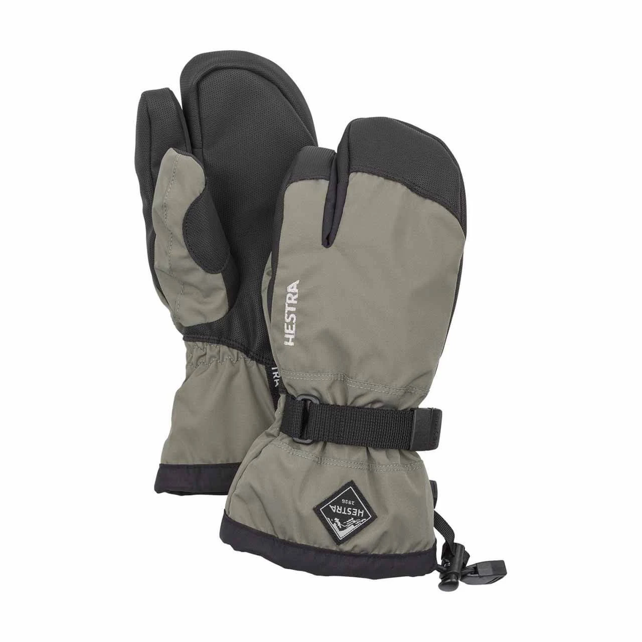 Hestra Gauntlet CZone Jr. 3-Finger Gloves - Kids - 6, Earth/Black