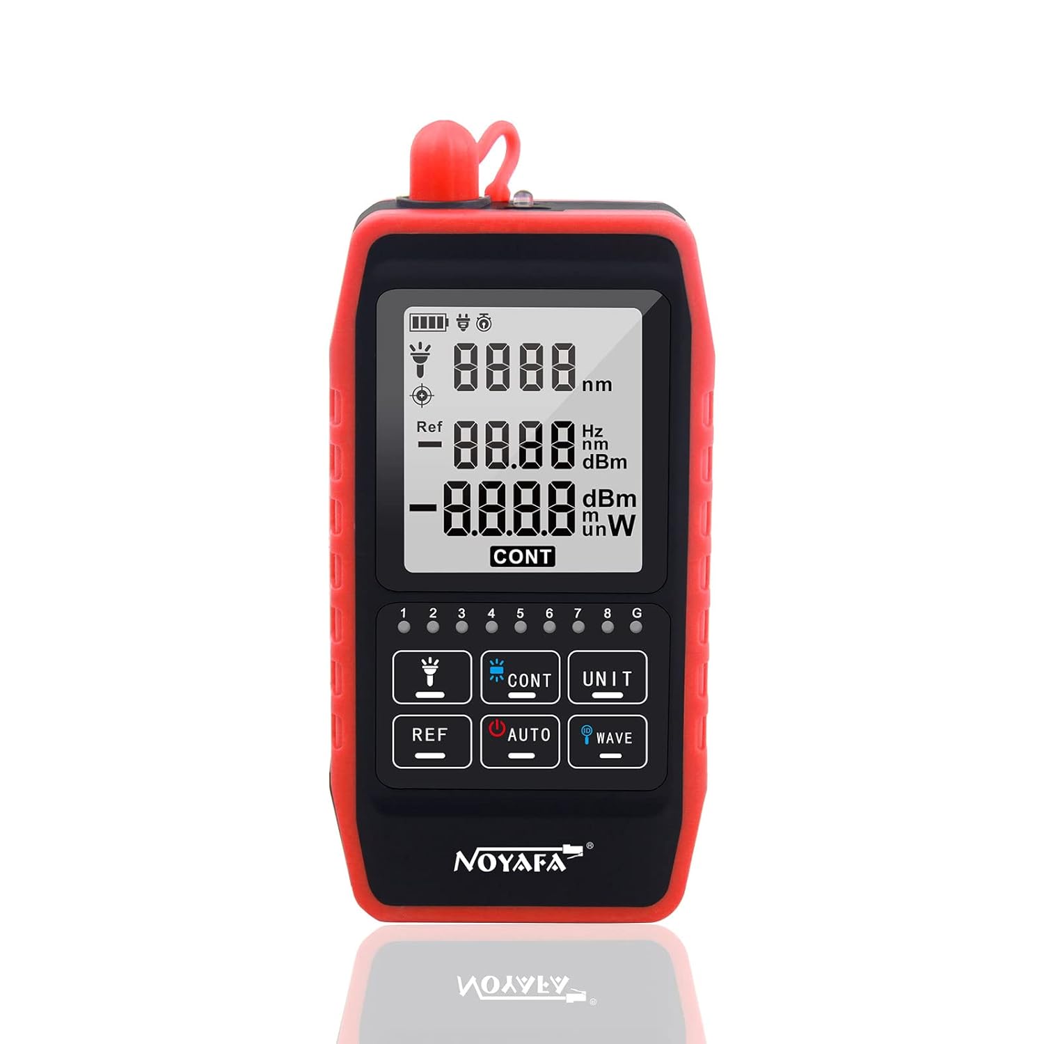 NOYAFA Optical Power Meter, 6 Test Wavelengths Range -60 to +8dBm Multifunctional Mini Fiber Optic Tester with RJ45 Test, FC/SC/ST Universal Interface Rechargeable Visual Fault Locator