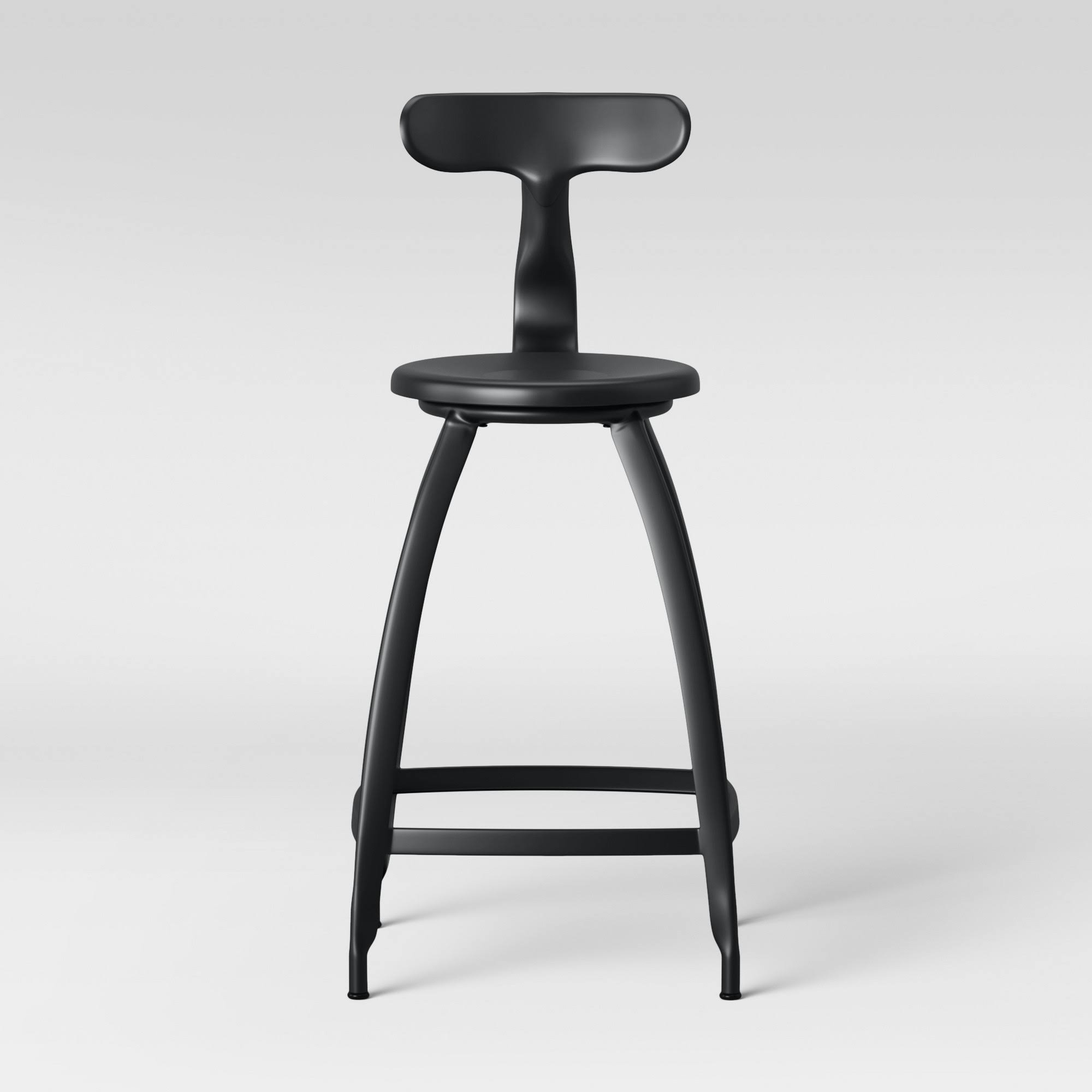 Seidler Architect Industrial Counter Height Barstool Black - Project 62