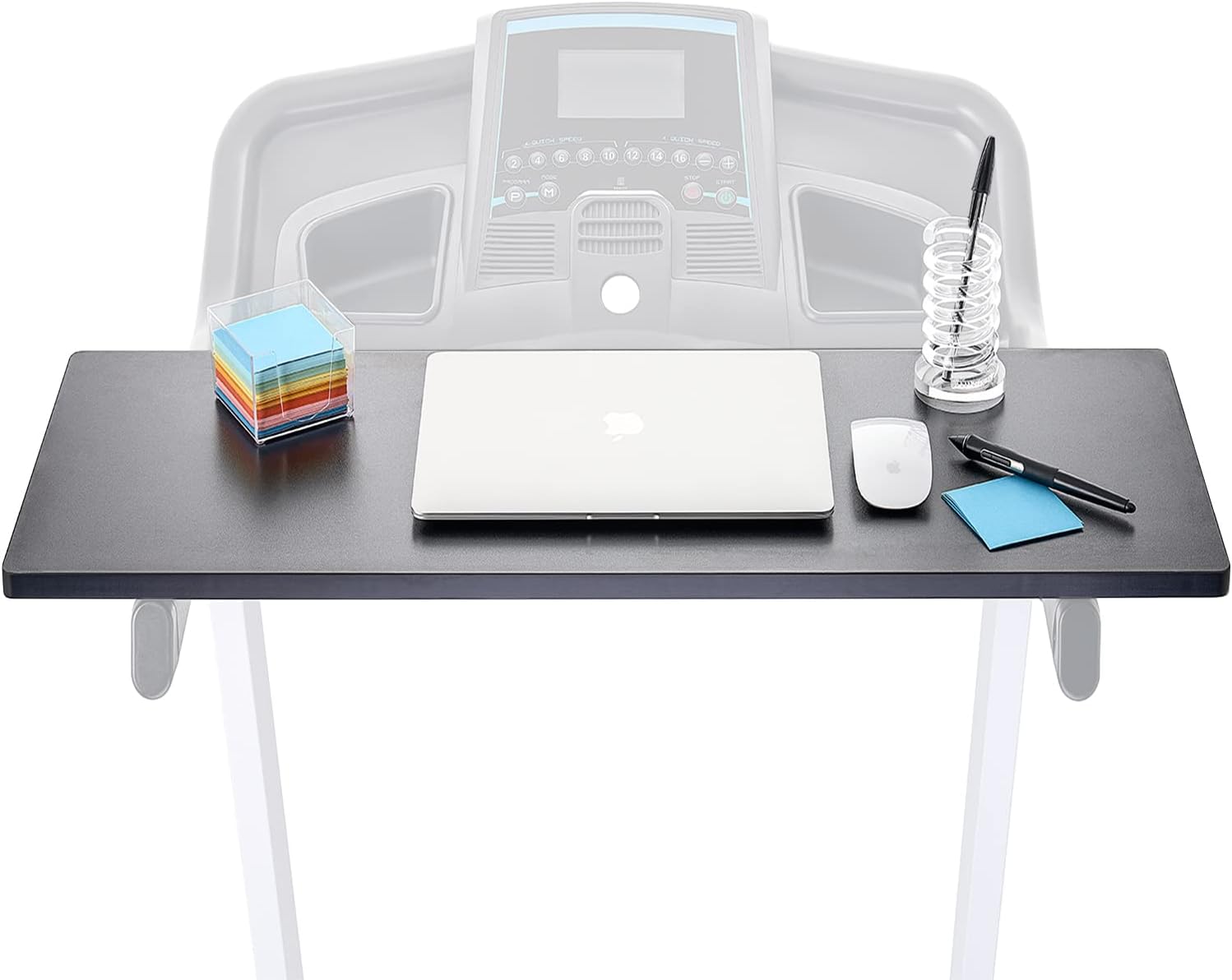 Blukeen Treadmill Laptop Holder - Adjustable & Easy to Setup Laptop Stand for Treadmill - Walk While Working Or Reading On This Treadmill Desk Attachment - Made for Computer, Book & Tablet Pack of 2