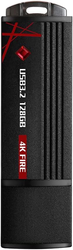 TCELL 4K Fire 128GB USB 3.2 Flash Drive 400MB/s Above,UASP Supported, high Speed Solid State Flash Drive Thumb Drive Memory Stick for Designer Gamer Tesla dashcam Sentry Mode Pack of 2