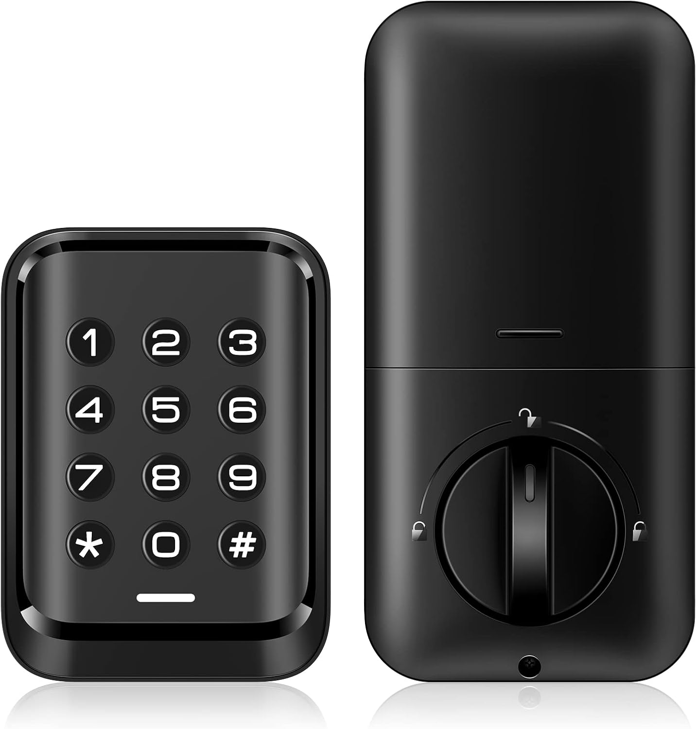 Veise Keyless Entry Door Lock, Electronic Keypad Deadbolt Lock, Auto Lock, 1 Touch Locking & 20 User Codes, Easy to Install & Program, Anti-Peeking Password, Black
