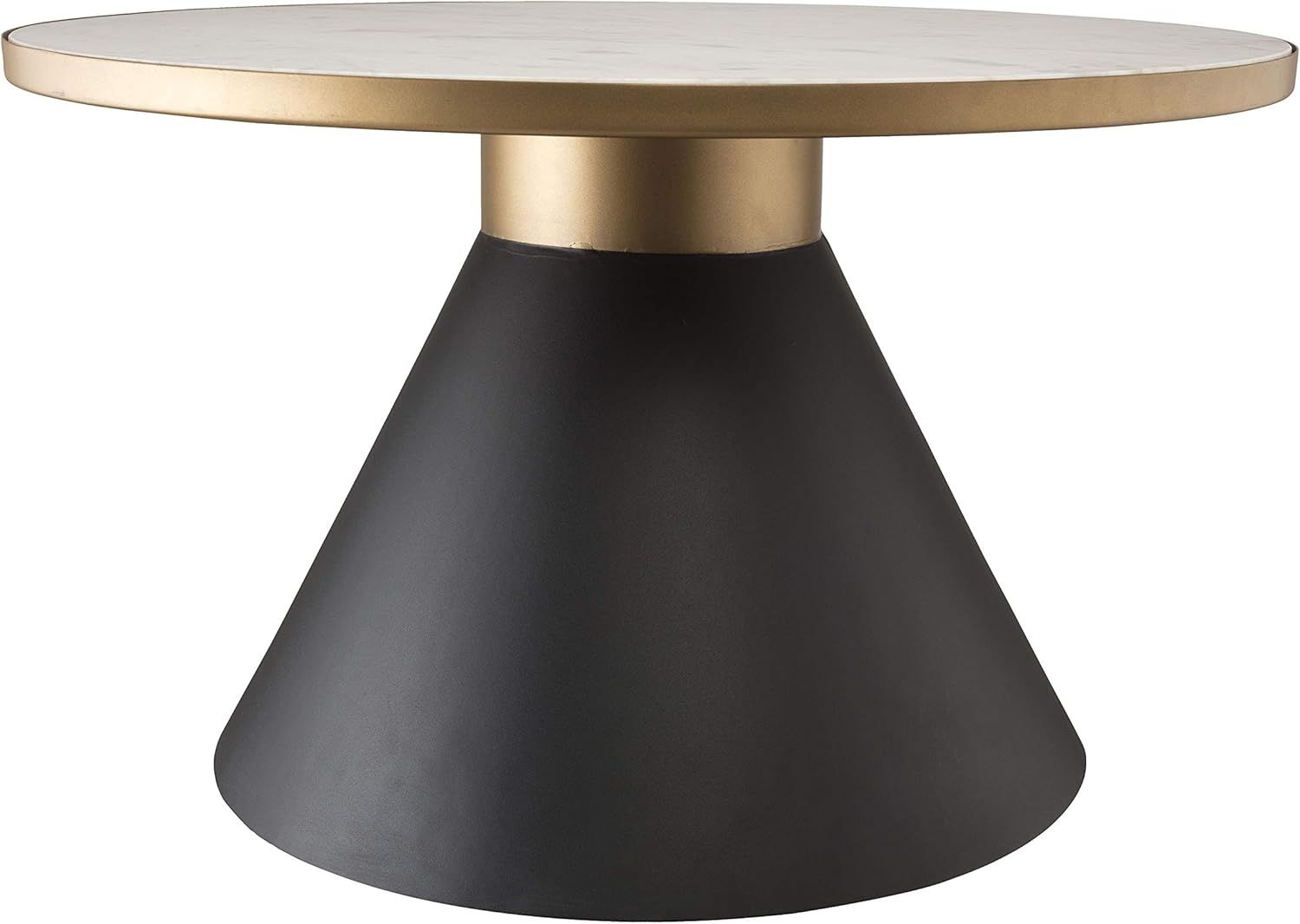 TOV Furniture Richard Modern Round Marble Cocktail Table, 27.3