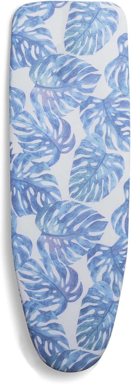 Bartnelli Ironing Board Made in Europe | Iron Board with 3 Layer Cover Pad, Height Adjustable, Safety Iron Rest, 4 Leg, Home Laundry Room or Dorm Use (44 x 14 H.36) (Black / Blue) Pack of 2