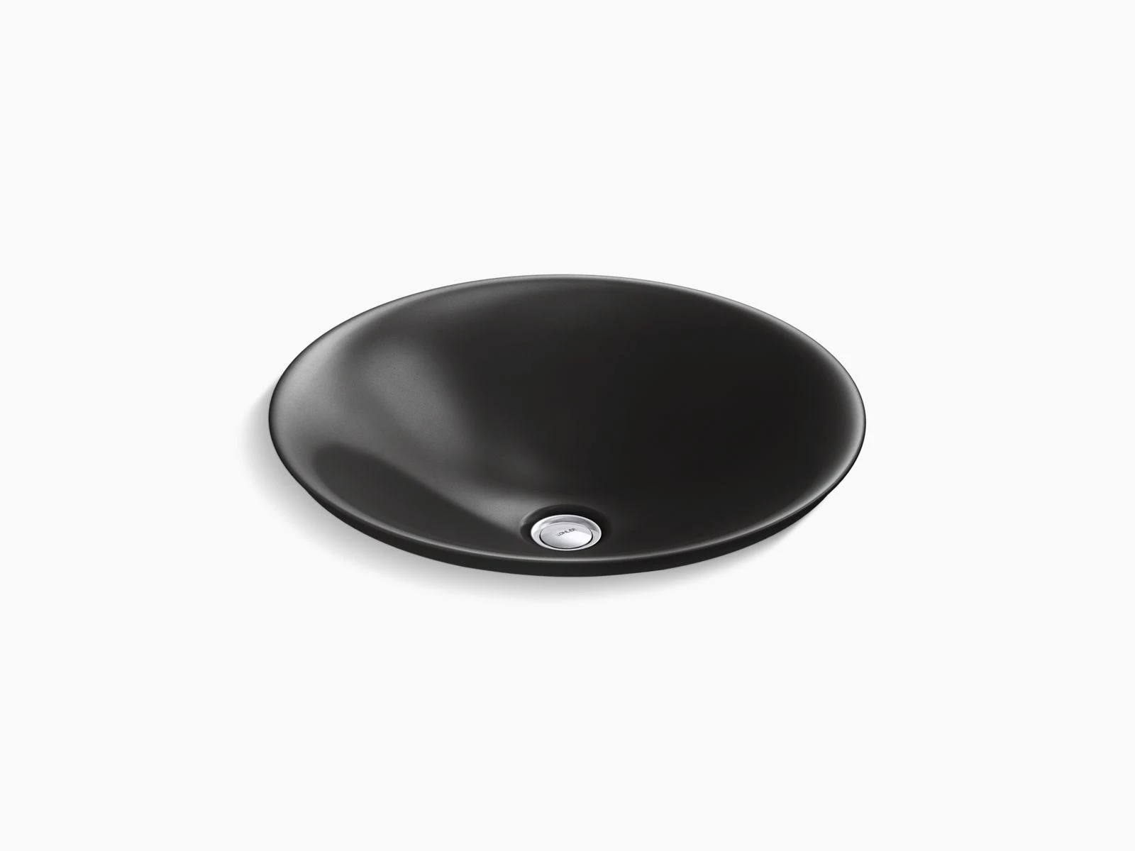 Kohler 7806-7 Carillon Round Wading Pool Bathroom Sink - Black Black
