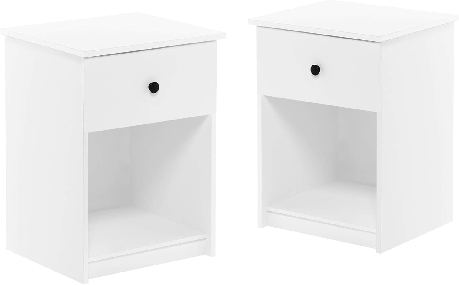 FURINNO Tidur Nightstand, 2-Pack, White