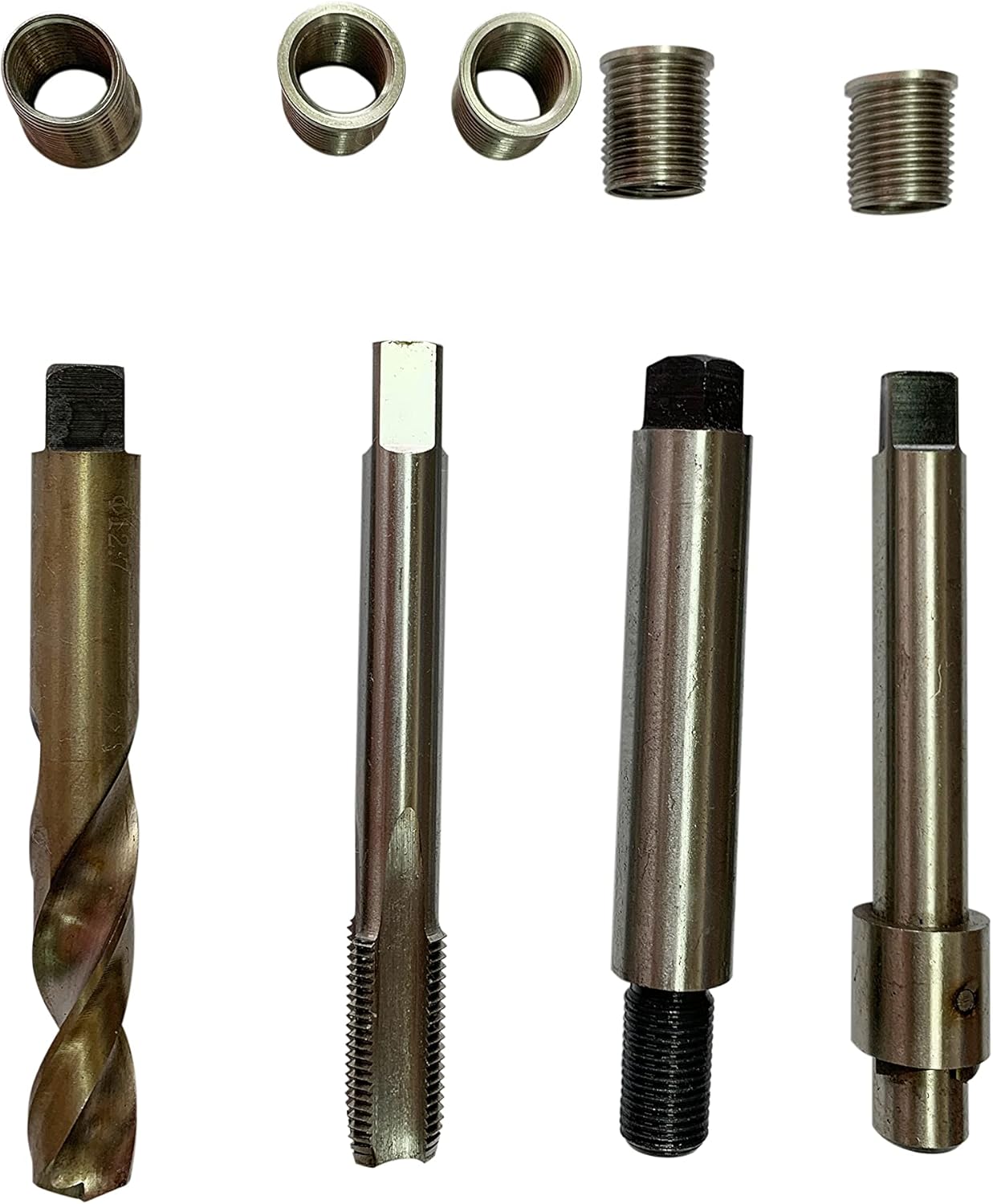 BZBMGMO M14 X 1.25X 17 Spark Plug Repair Short Tooling KIT,Metric Thread Repair Kit,Especially Suitable for Motorcycle,Gas Chainsaws，Tractor，UTV,ATV,Snowmobile and Yacht Spark Plug Repair