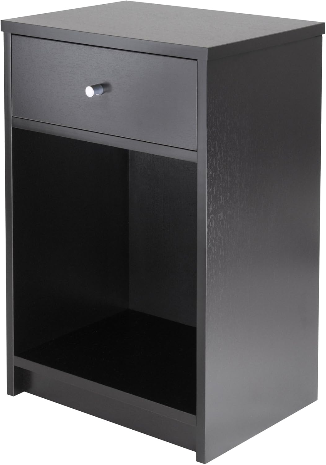Winsome Squamish Night Stand, Black Pack of 2