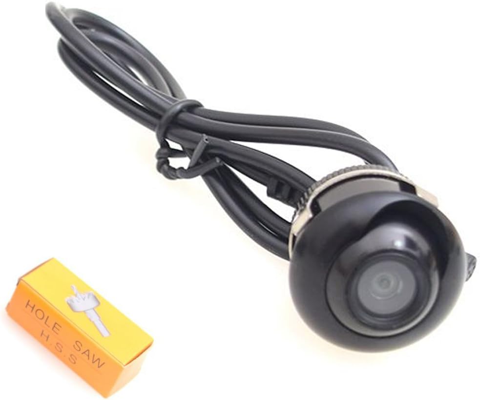 Backup Camera, Hole Drilling 22.5mm EKYLIN Car Auto Backup Camera Cam Screw Bumper Mount Universal Fit Parking Assistance Grid Lines