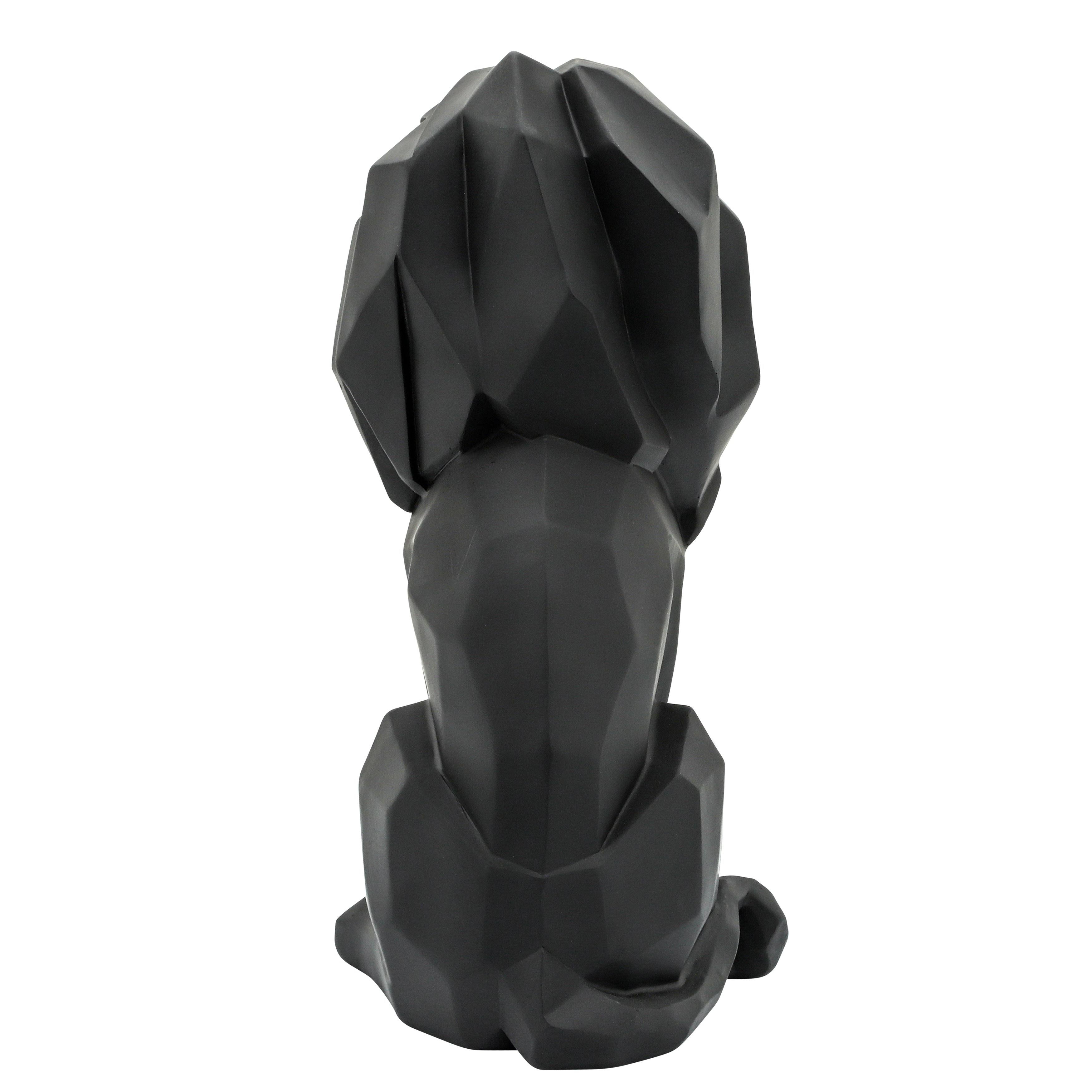 Sagebrook Home Resin 11x22H Sitting Lion, Black