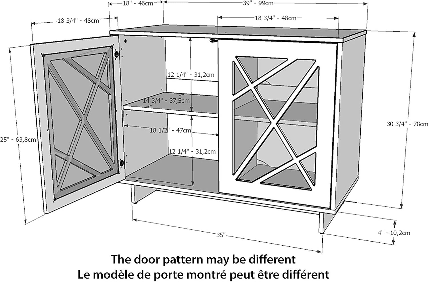 Nexera 130206 Paragon 2-Door, Black Storage Cabinet