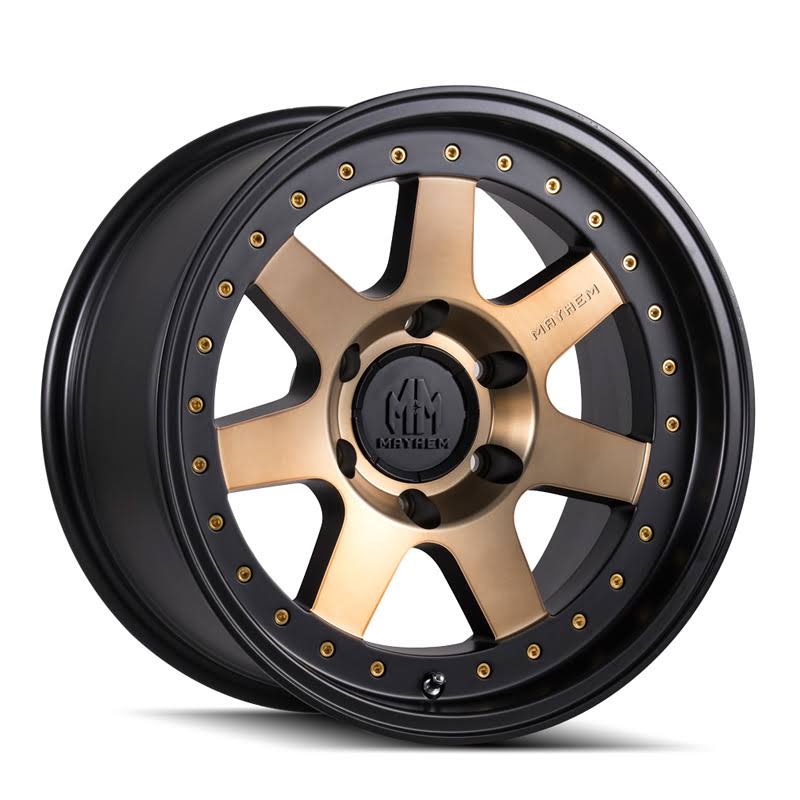 Mayhem Prodigy 8300 Matte Black W | Bronze Tint 17x9 5x114.3 -6mm 72.6mm Wheel