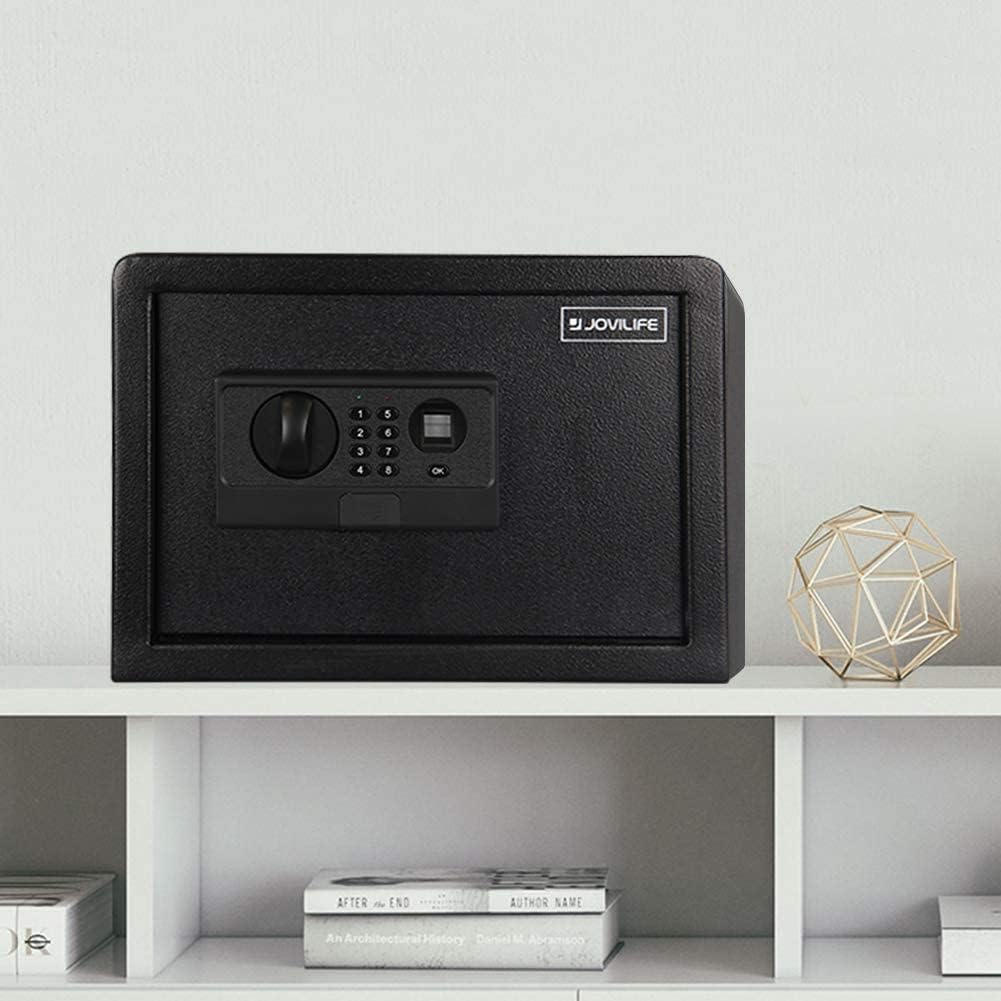 Fingerprint Lock Safes, 0.8 Cubic Ft Fingerprint Safe Box For Money, Home Safe For Storing Jewelry Cash Use Storage,(Black)