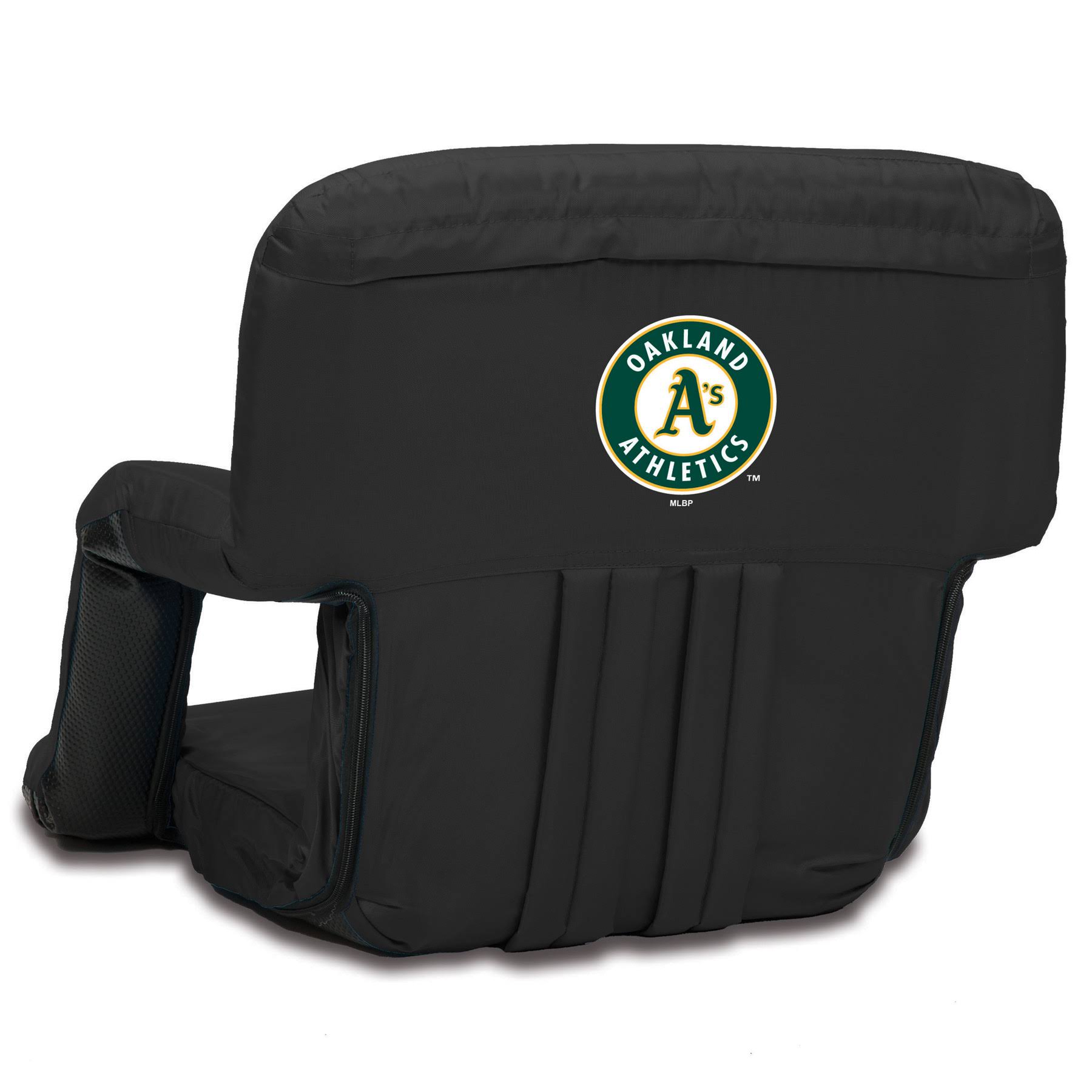Picnic Time Oakland Athletics Ventura Portable Reclining SEAT, Black
