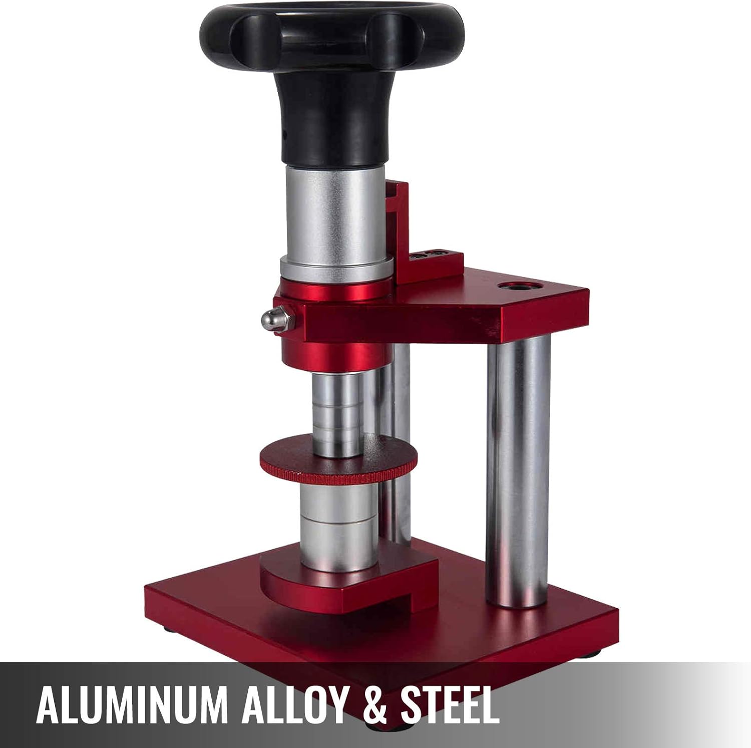 Happybuy Watch Repair Tools Watch Press W/20Dies Watch Case Closer For Close Snap Off Watch Back Cover Capper Back Closing Machine Bench Tool Crystal Bezel Press Case Watchmaker Watch Repair Tool