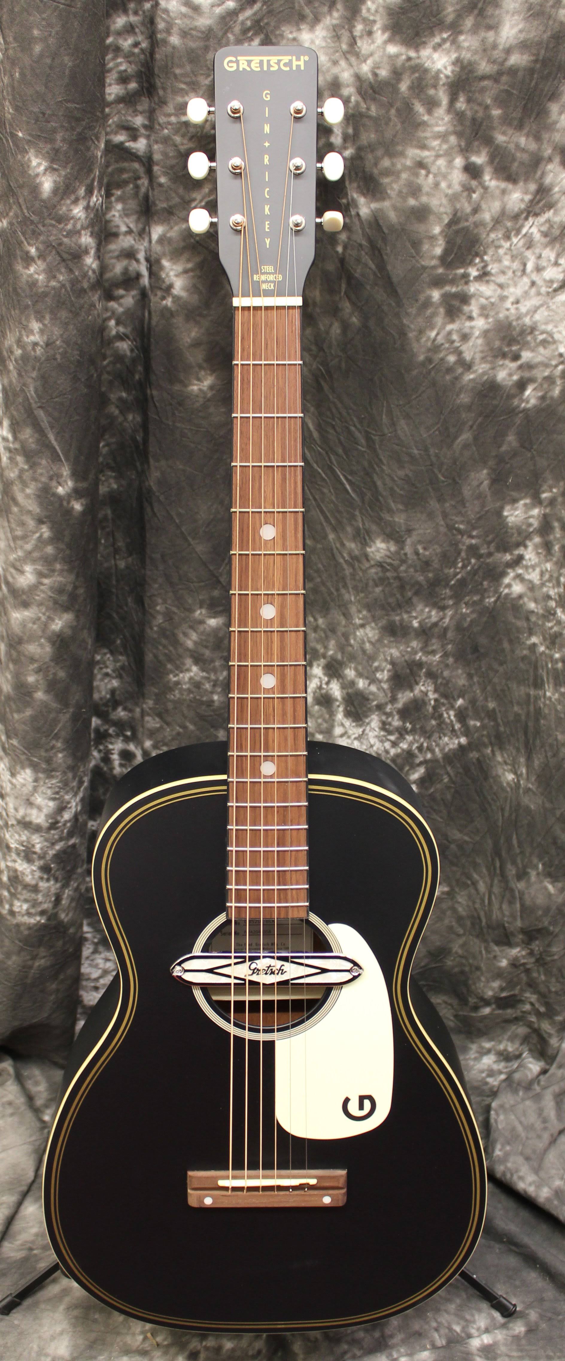 Gretsch G9520E Gin Rickey Acoustic-Electric Guitar, Smokestack Black