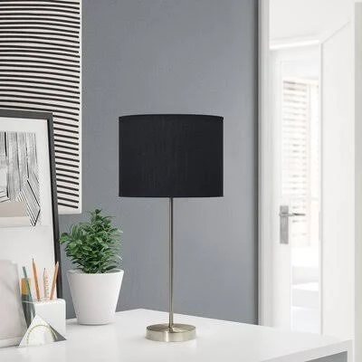 Electa 23x22 Table Lamp Zipcode Design Color: Black/Brushed Nickel
