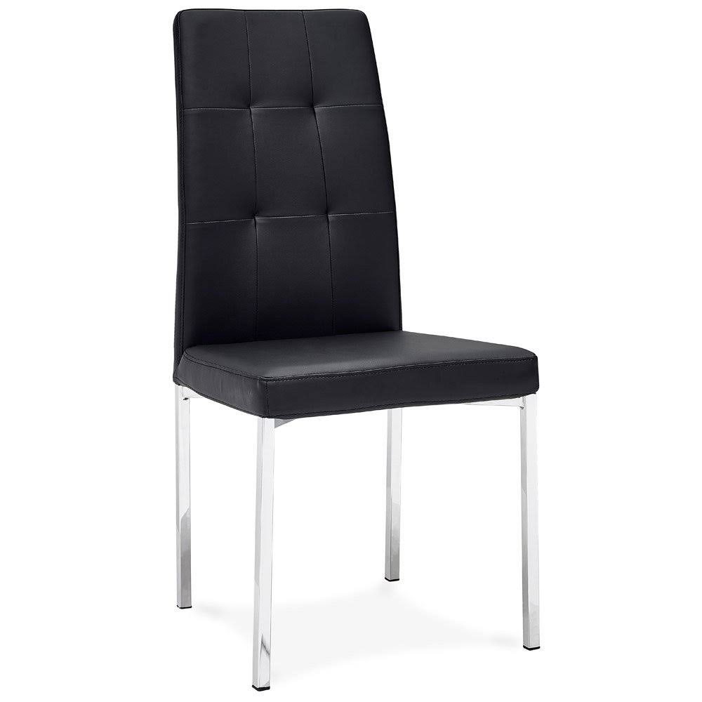 Charlotte Black Dining Chair with Steel Frame
